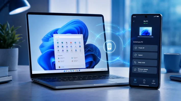 Windows 11-Laptop Op Afstand Uitzetten Via Een Android-Smartphone