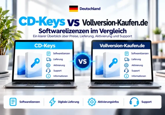 Neutrales Vergleichsbild Von Cd-Keys Und Vollversion-Kaufen.de Zu Softwarelizenzen, Lieferung, Aktivierung Und Support In Deutschland.
